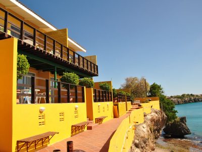 All West Apartments POV of the sea view side apartments in Curacao