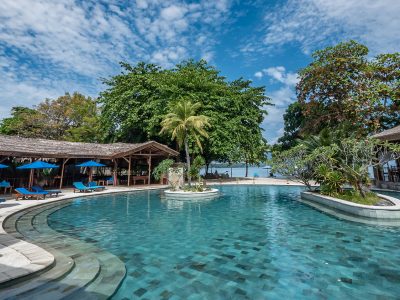 Siladen scuba diving resort and spa pool in Indonesia